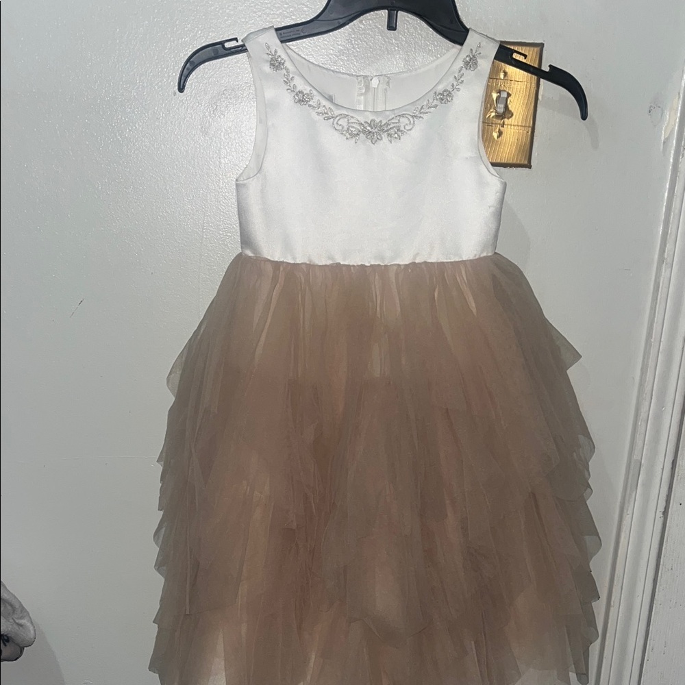 Azazie White Embroidered Dress